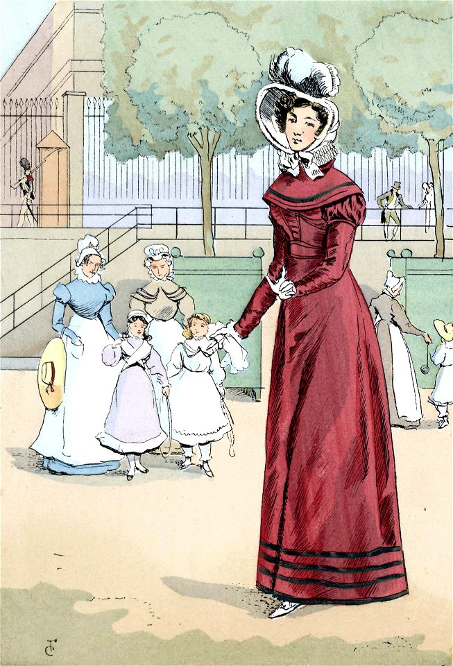 Gardens of the Tuileries, near the Rue de Rivoli, 1819