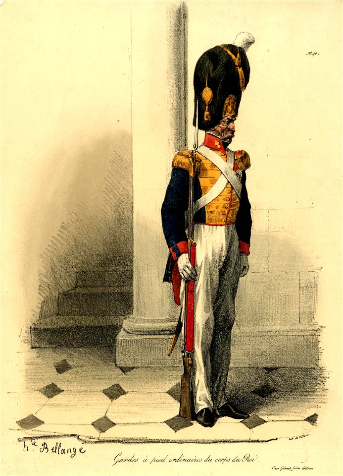 Gardes à pied ordinaires du corps du Roi (BM 1867,0309.1696)