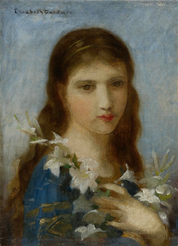Elizabeth Jane Gardner - Young girl with lilies