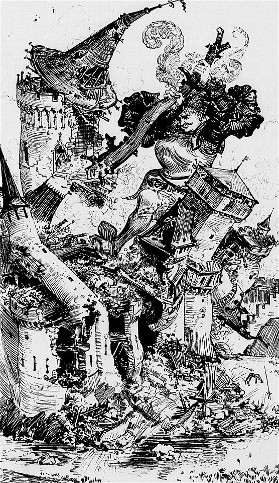 Gargantua démolit le château du Gué de Vède