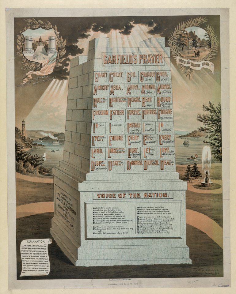 Garfield's prayer - the Gugler Lith. Co., Milwaukee. LCCN95503117