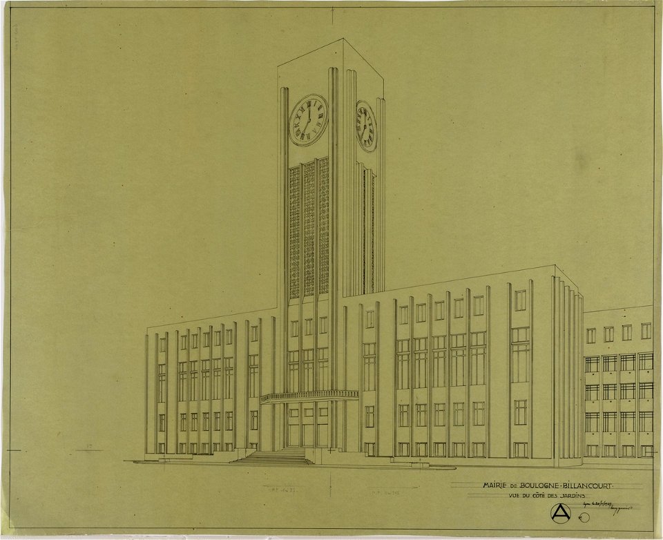 Garnier-Tony, Boulogne-Billancourt, mairie, projet A