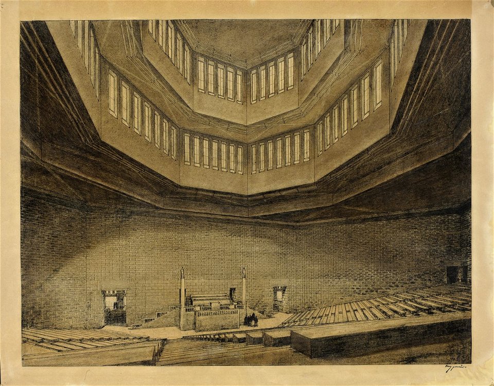 Garnier-Tony, bourse du travail, salle de séances, projet