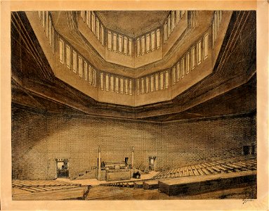 Garnier-Tony, bourse du travail, salle de séances, projet