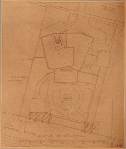 Garnier-Tony, Lyon, projet habitations en bordure du parc de la Tête d'Or, plan au 3eme étage (2)