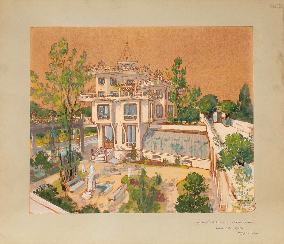 Garnier-Tony, Lyon, projet habitations en bordure du parc de la Tête d'Or