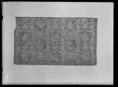 Gardin ur en serie av sex (6000-6005) till drottning Kristinas kröningskaross med trofémotiv, 1650 - Livrustkammaren - 34888