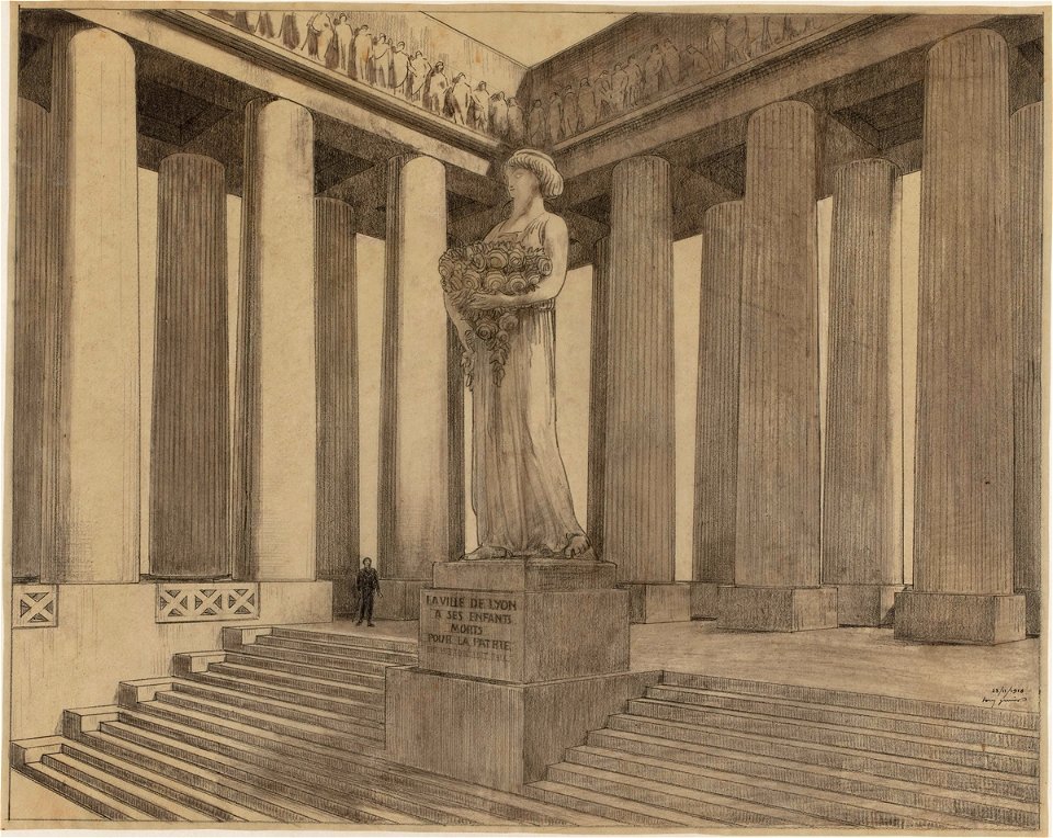 Garnier-Tony, monument aux morts de la Croix-Rousse, intérieur