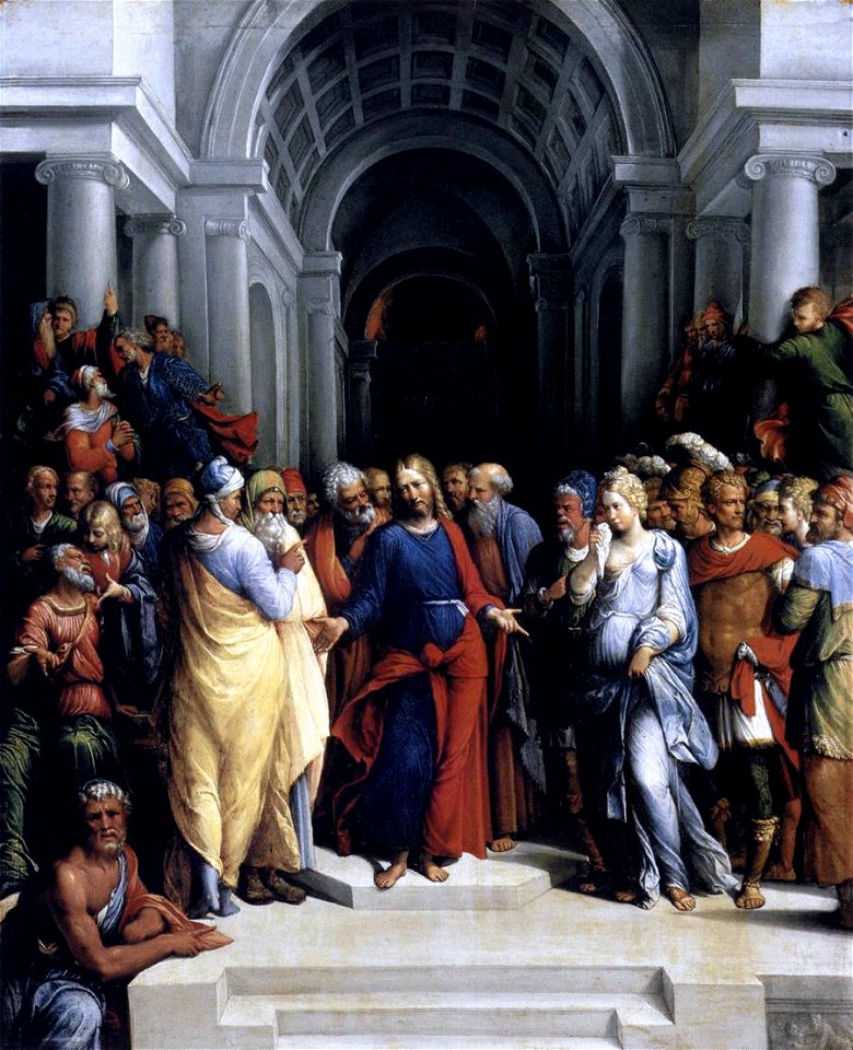 Benvenuto Tisi da Garofalo - Christ and the Adulteress - WGA08472