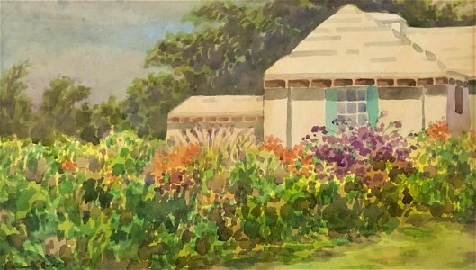 Watercolor painting by Edmund Henry Garrett, 11 x 19 in