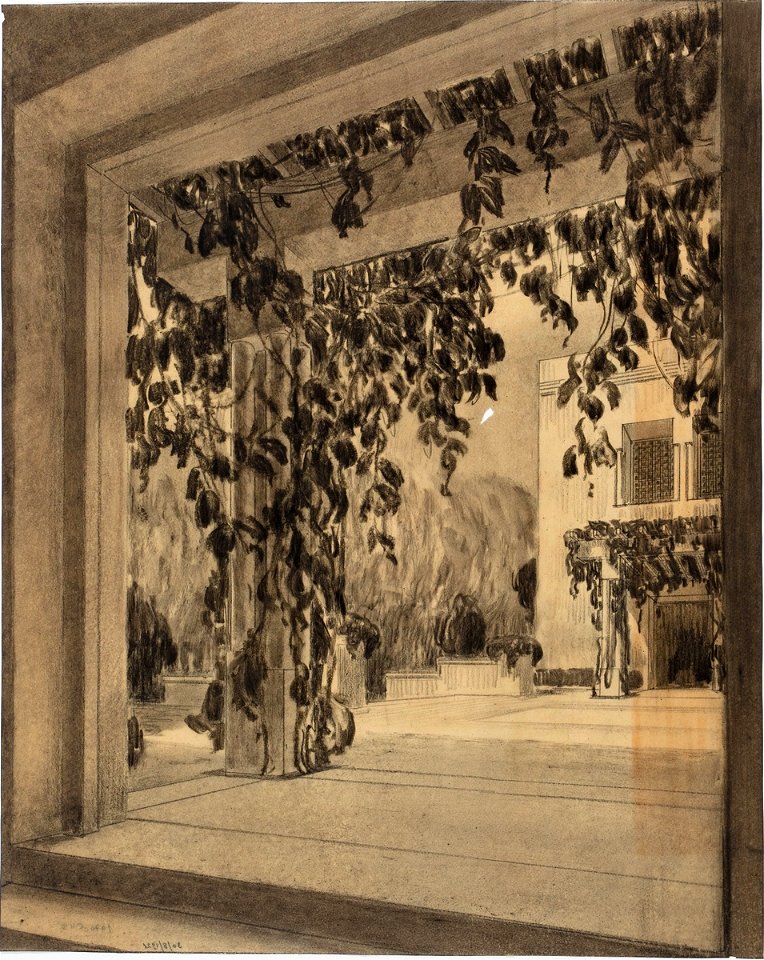 Garnier-Tony, portique sur un jardin