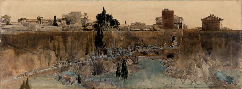 Garnier-Tony, Tusculum, restauration, Ville haute et Ville basse élévation