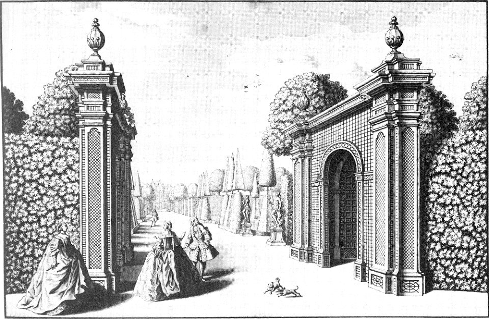 Gartenpalais Harrach - Blick durch Taxusallee