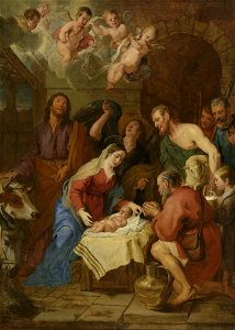 Gaspar de Crayer - The Adoration of the Shepherds. Free illustration for personal and commercial use.