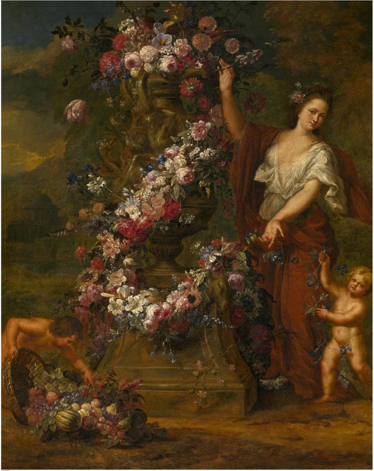 Gaspar Peeter Verbruggen (II) - Allegorical figure with flowers
