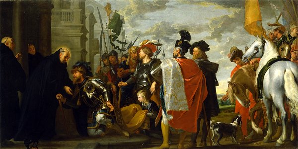 Gaspar de Crayer - Saint Benedict receiving Totila, King of the Ostrogoths