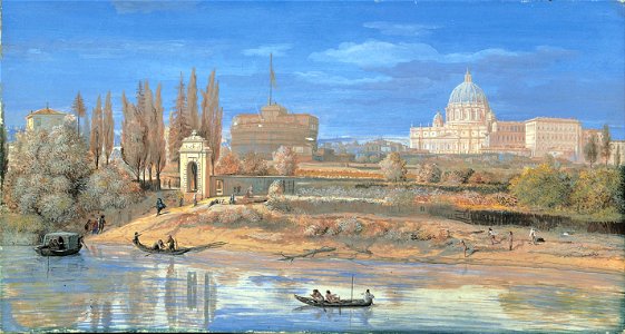 Gaspar van Wittel - View of the Castel Sant'Angelo and the Vatican seen from Prati di Castello - Google Art Project