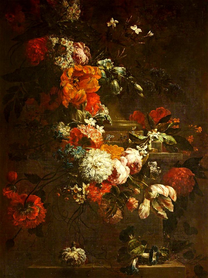 Gaspar Peeter de Verbruggen the younger (1664-1730) - Summer Flowers on a Plinth - 597943 - National Trust