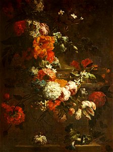 Gaspar Peeter de Verbruggen the younger (1664-1730) - Summer Flowers on a Plinth - 597943 - National Trust