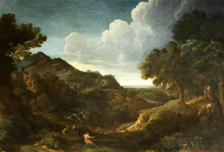 Gaspard Dughet (1615-1675) - Mountainous Landscape with Eurydice (^) - 732126 - National Trust