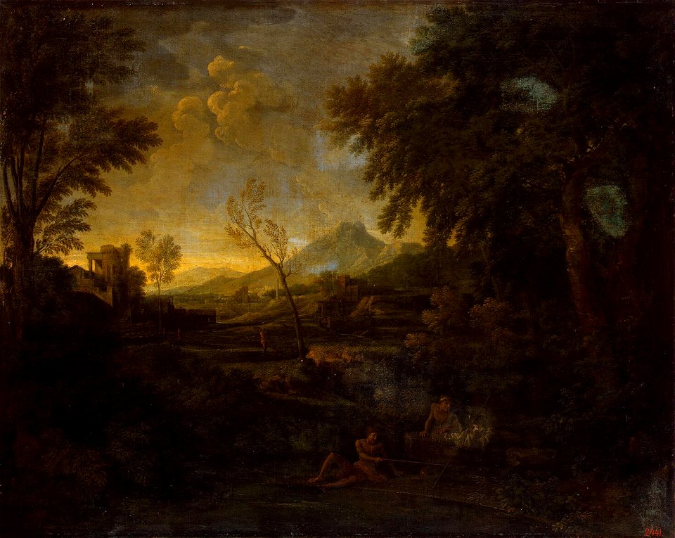 Gaspard Dughet - Paysage au Pecheur