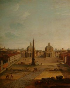 Gaspare Vanvitelli (1653-1736) (style of) - The Piazza del Popolo, Rome - 1507740 - National Trust