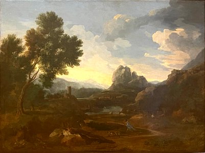 Gaspard Dughet - Paysage aux chasseurs