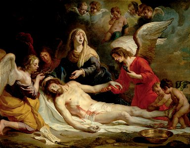 Gaspar de Crayer - Lamentation of Christ. Free illustration for personal and commercial use.
