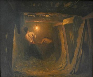 Gaston Brun - Les travaux de la ligne I du metropolitain, place de l'Etoile