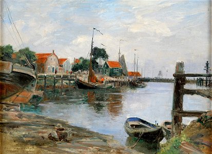 Gaston Roullet Der Hafen von Volendam