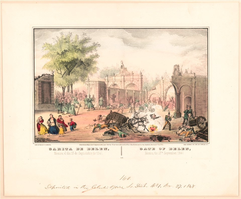 Gate of Belen- Mexico, the 13th September, 1847 Garita de Belen- Mexico, el dia 13 de Septembre de 1847. LCCN2001699796