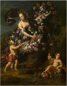 Gaspar Peeter Verbruggen (II) - Allegorical figure with flowers1
