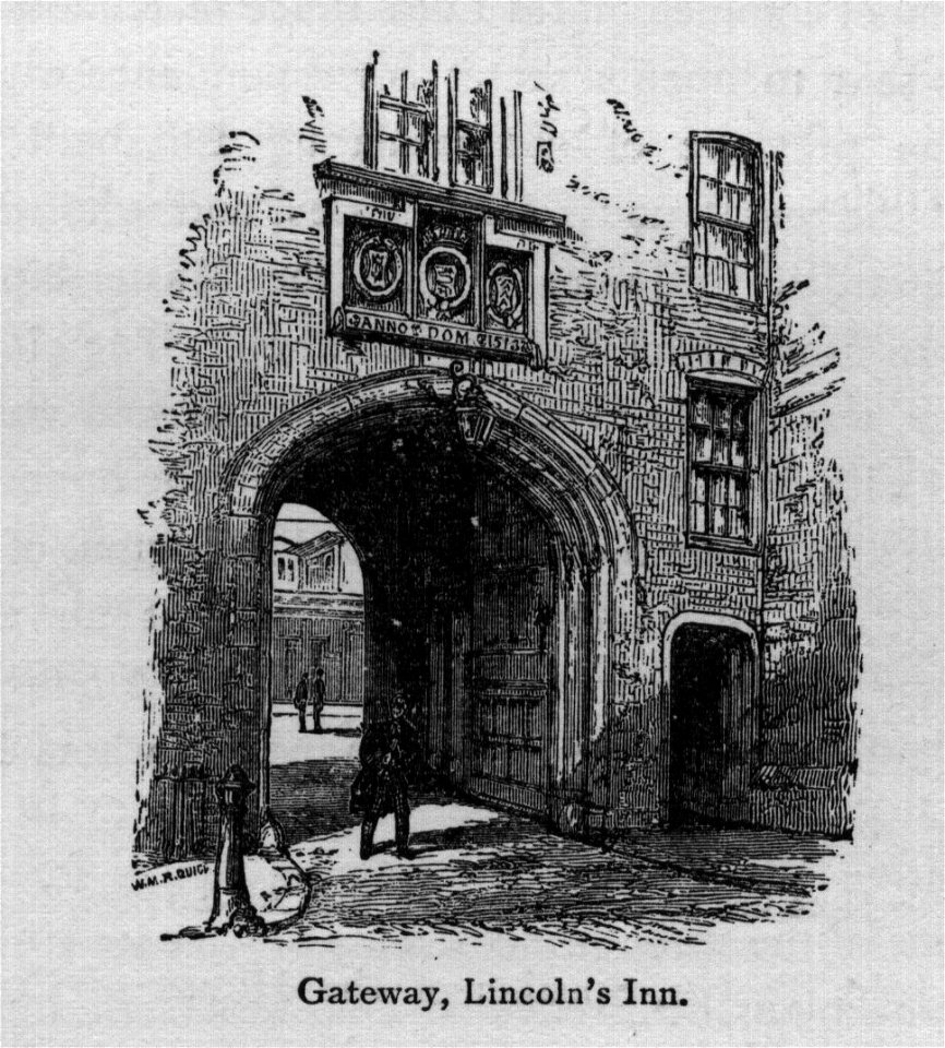 Gateway, Lincoln's Inn - Walks in London, Augustus Hare, 1878