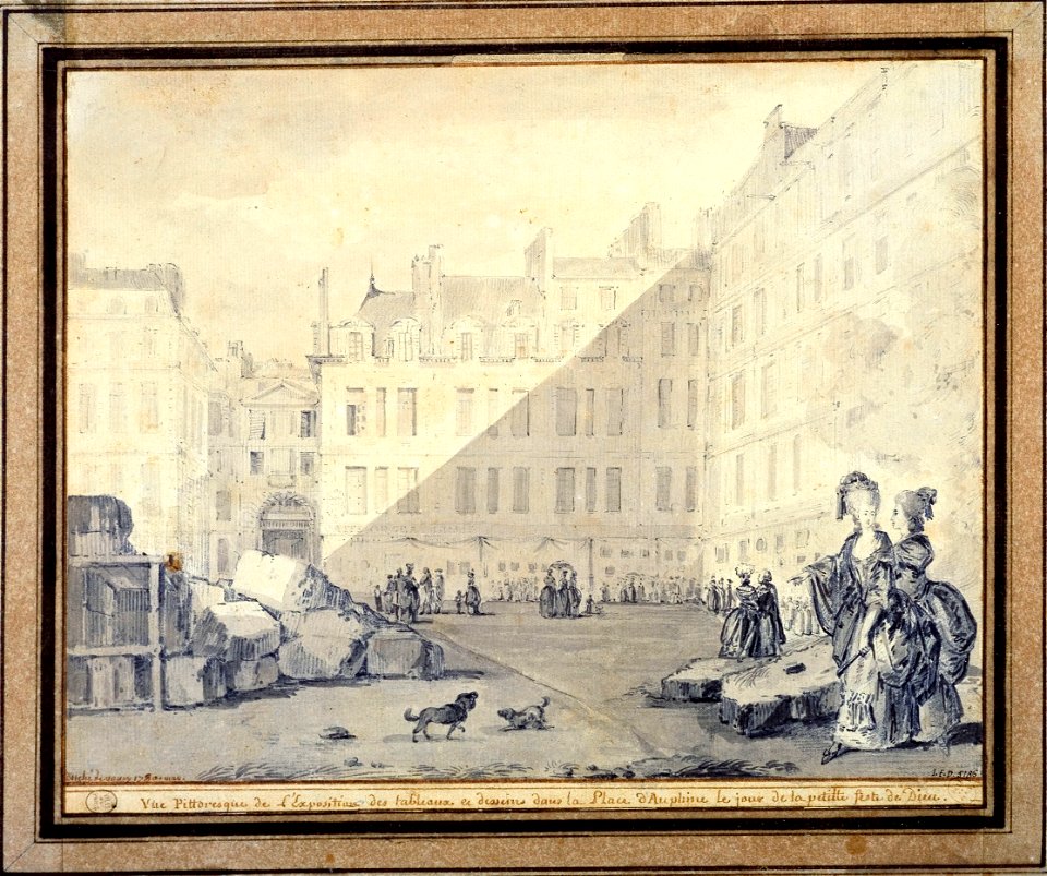 Gaspard Duche de Vancy - Exposition de la jeunesse, place Dauphine, le jour de la petite Fete-Dieu - D-5186 - Musee Carnavalet