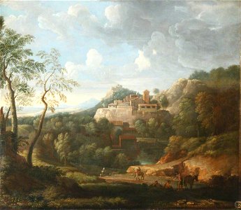 Gaspard Dughet (1615-1675) (after) - Italianate Landscape with Travellers - 1548055 - National Trust