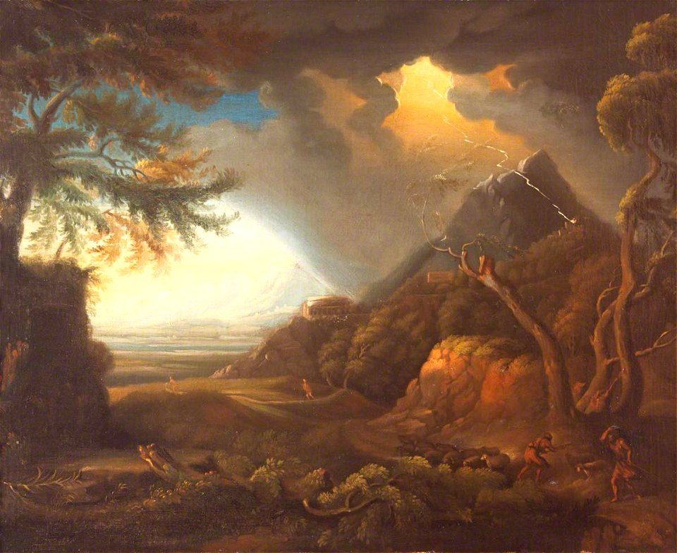 Gaspard Dughet (1615-1675) (follower of) - Classical Landscape with a Storm - 1548165 - National Trust