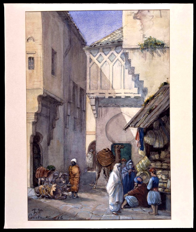 Gatubild från Konstantinopel. Fritz von Dardel, 1886 - Nordiska Museet - NMA.0043696