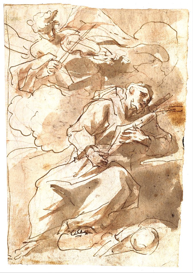 Gaspare Diziani - An Angelic Minstrel Appears to Saint Francis - Google Art Project