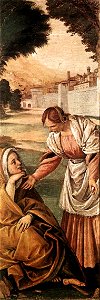 Gaudenzio Ferrari - St Anne Consoled by a Woman - WGA07823. Free illustration for personal and commercial use.