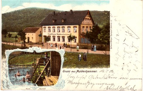 Gasthaus Muldenhammer an der Zwickauer Mulde zwischen Neidhardtsthal und unterem Bahnhof Eibenstock 1