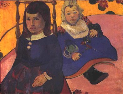 Gauguin - Bildnis zweier Kinder - 1890. Free illustration for personal and commercial use.