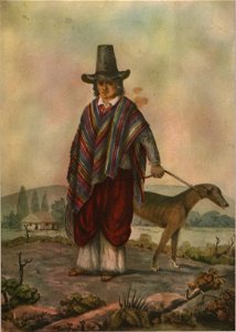Gaucho con galgo - Mendoza, según Giast
