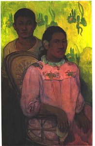 Gauguin - Mrs. und Junge auf Tahiti - 1899