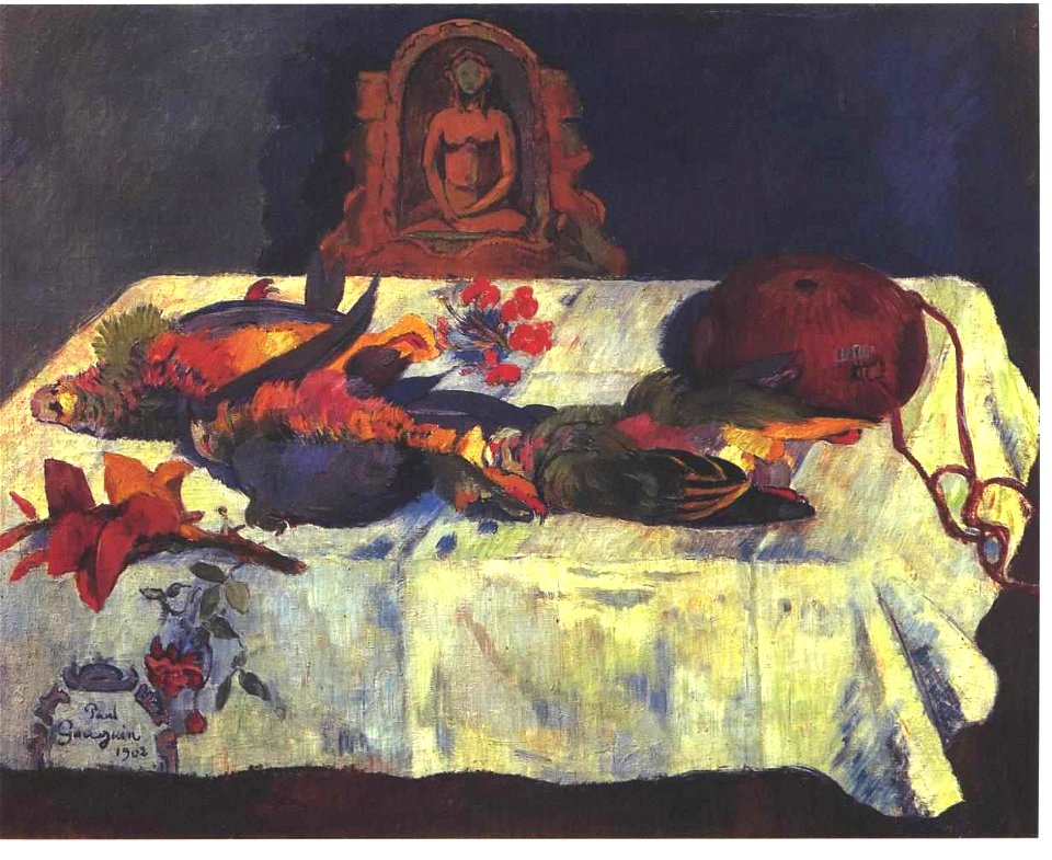 Gauguin - Stilleben mit Papagei - 1902