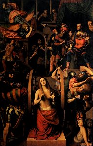 Gaudenzio Ferrari - The Martyrdom of St Catherine of Alexandria - WGA7813. Free illustration for personal and commercial use.