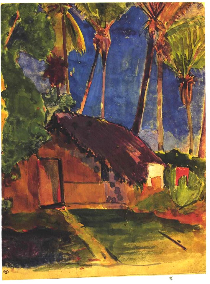 Gauguin - Strohhütte unter Palmen (um 1896-97)