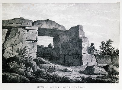 Gate of the Acropolis of Orchomenos - Dodwell Edward - 1834. Free illustration for personal and commercial use.