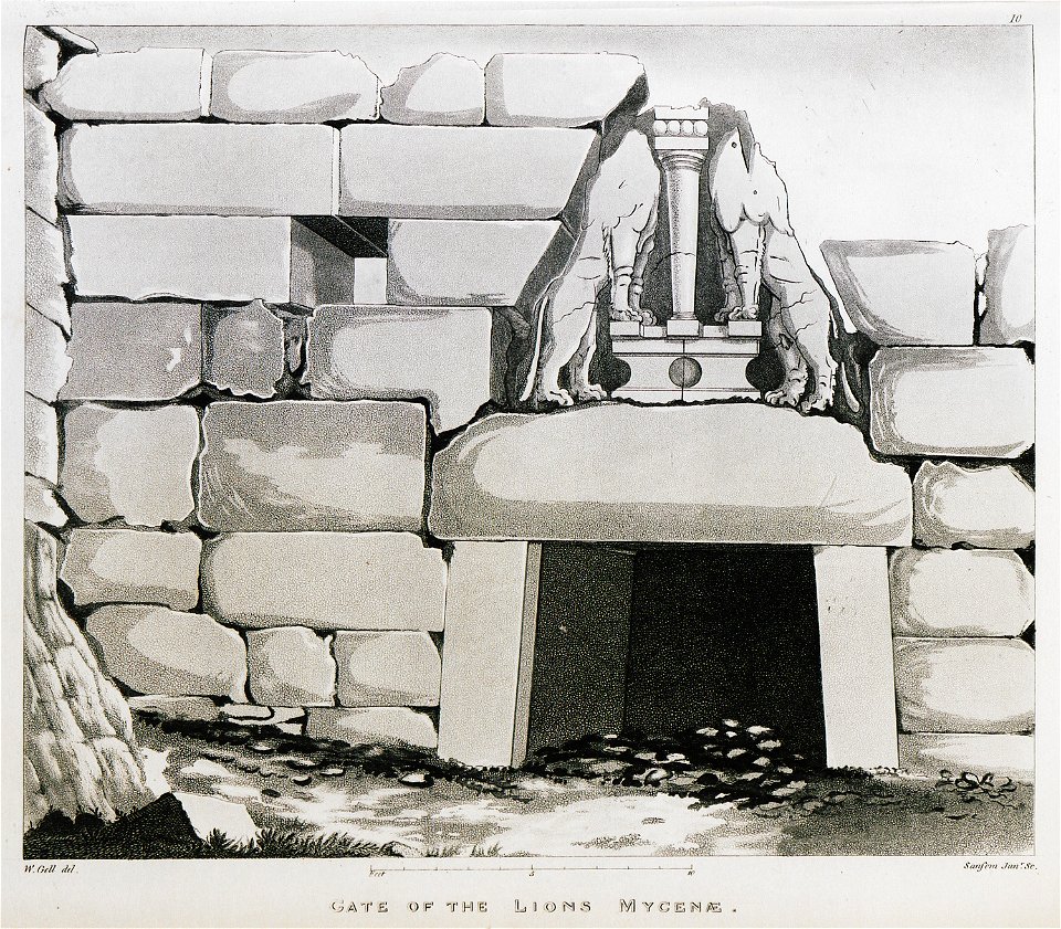 Gate of the Lions Mycenae - Gell William - 1810