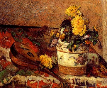 Gauguin 1883 Dhalias et mandoline