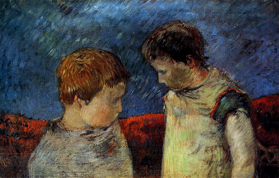 Gauguin 1883 Aline Gauguin et l'un de ses frères